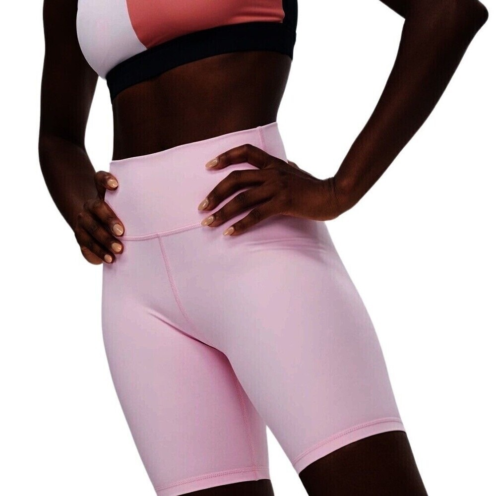 Anthropologie AllFenix Clair Biker Shorts Size S Pink High Rise Fitted